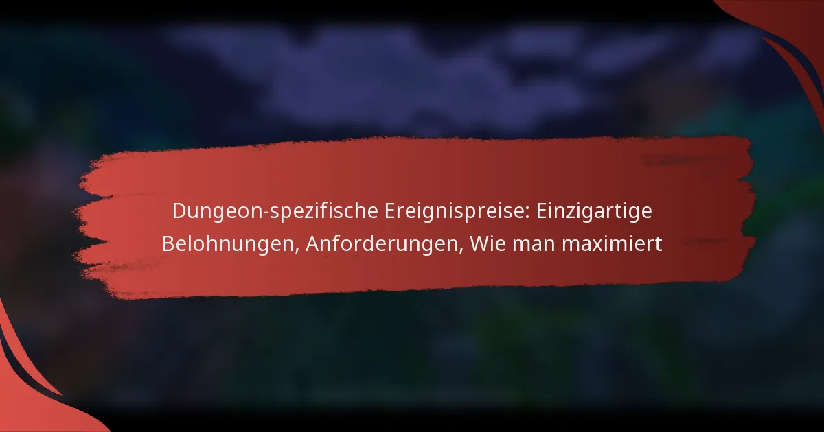 Dungeon-spezifische Ereignispreise: Einzigartige Belohnungen, Anforderungen, Wie man maximiert