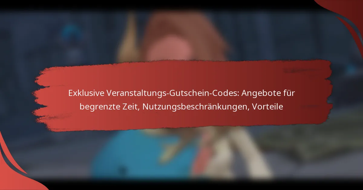 Exklusive Veranstaltungs-Gutschein-Codes: Angebote für begrenzte Zeit, Nutzungsbeschränkungen, Vorteile
