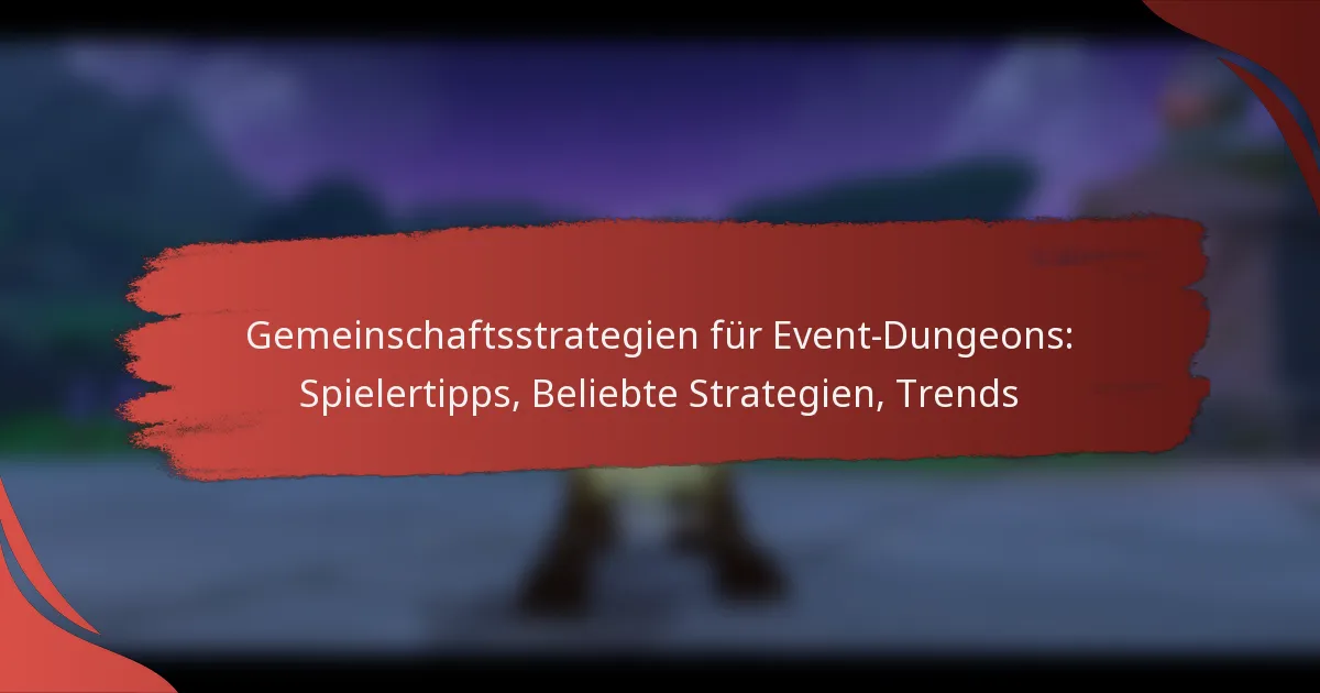 Gemeinschaftsstrategien für Event-Dungeons: Spielertipps, Beliebte Strategien, Trends